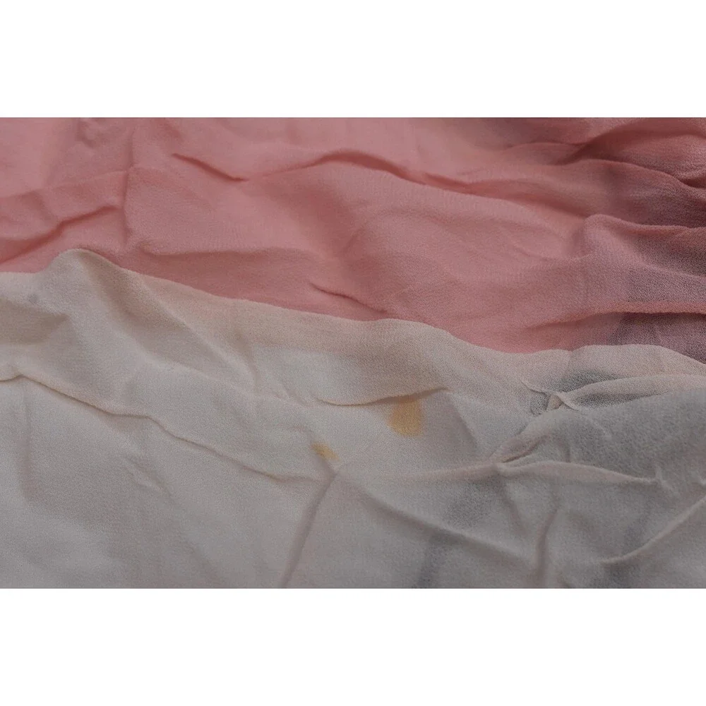 NFC Blouse Womens XS/S Pink Blue Colorblock Kimono Sheer Elastic Waist Top - Picture 7 of 11